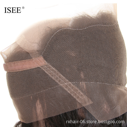 High Quality Natural Black Silk Base 360 Frontal Lace Closure